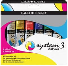 Daler Rowney Set akrilnih barv System 3, "Starter set" 6x22ml