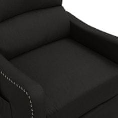 Vidaxl Električni zložljivi masažni stol, črn, tkanina