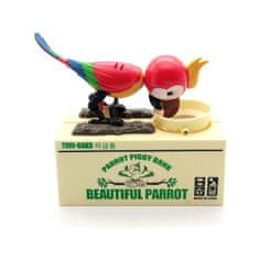 Zaparevrov Škatla za kovance lačen papagaj zelena