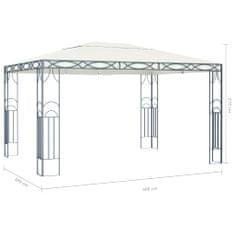 Vidaxl Paviljon z LED lučkami 400x300 cm krem