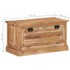 Greatstore Klop s prostorom za shranjevanje 85x40x45 cm trden akacijev les