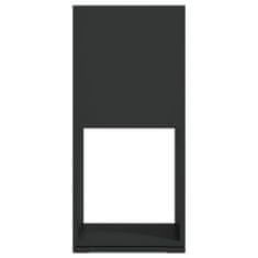 Vidaxl Vrtljiva omarica črna 34,5x34,5x75,5 cm iverna plošča