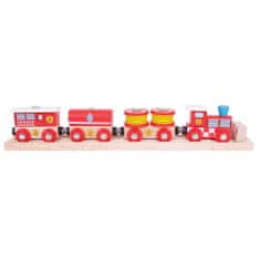 Bigjigs Rail Požarni vlak + 3 proge