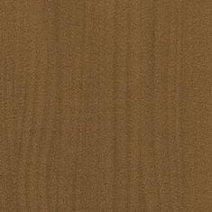Vidaxl Klubska mizica medeno rjava 110x50x34 cm trdna borovina