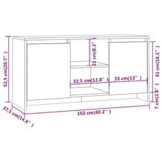 Vidaxl TV omarica črna 102x37,5x52,5 cm iverna plošča