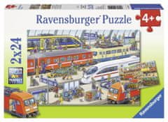 Ravensburger Puzzle Prometna železniška postaja 2x24 kosov