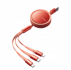 Mcdodo MCDODO KABEL 3V1 ZAPIRNI USB - LIGHTNING + USB-C + MICROUSB 1,2 M ORANŽNA TULJAVA CA-7252