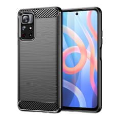 slomart carbon case flexible cover sleeve za xiaomi redmi note 11 črn