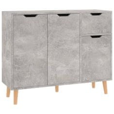 Greatstore Komoda betonsko siva 90x30x72 cm iverna plošča