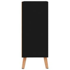 Greatstore Komoda črna 60x30x72 cm iverna plošča