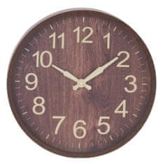 SEGNALE Stenska ura z lesenim vzorcem 30 cm temna KO-837000170dark