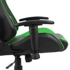 Vidaxl Vrtljiv gaming stol zelen PVC