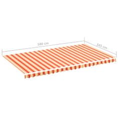 Vidaxl Nadomestno blago za tendo rumeno in oranžno 6x3,5 m