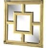 Kvadratno ogledalo KUBE zlato 100 x 4 cm