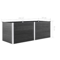 Vidaxl Visoka greda 250x50x91 cm WPC siva