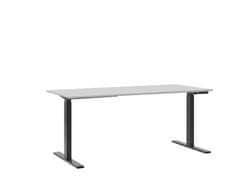 Beliani Ročno nastavljiva pisalna miza 180x80 cm sivo-črna DESTIN II