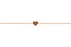 BeWooden Zapestnica Rea Zapestnica Heart rjava XS / S 14-18 cm