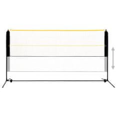 Greatstore Nastavljiva mreža za badminton 300x103x94-158 cm kovinska