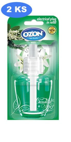 OZON rezervno polnilo električnega osvežilca zraka 19 ml White Flowers (2 kosa)