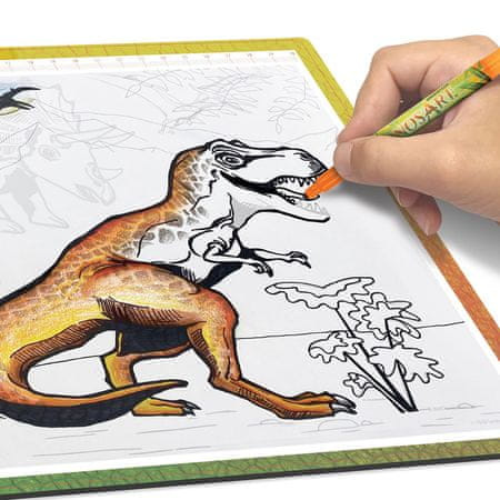  Dinosart svetleča LED podloga za prerisovanje, dinozavri 