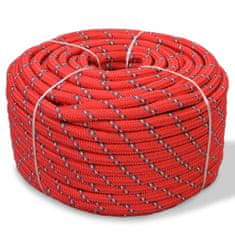 Vidaxl Mornarska vrv polipropilen 6 mm 500 m rdeča
