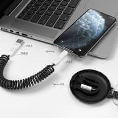 Vonmählen Vonmählen Allroundo C univerzalni 6v1 kabel za polnjenje, USB-C / USB-A / Micro-USB / Lightning, hitro polnjenje, 75 cm, črn