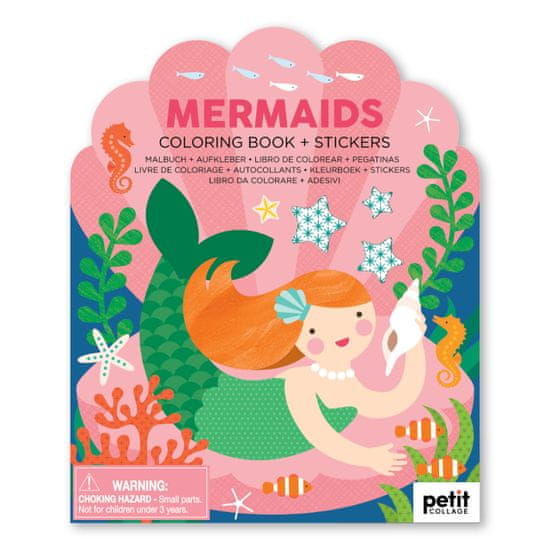 Petit collage Barvanje knjiga z nalepkami morske deklice