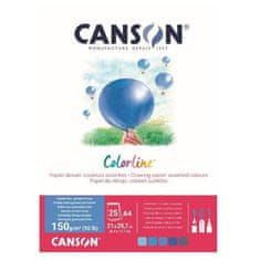 Rayher.	 Papir Canson ColorLine A4 150 g sort. Voda, 25 listov