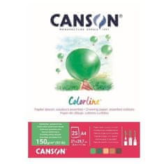 Rayher.	 Papir Canson ColorLine A4 150 g sort. Zemlja, 25 listov