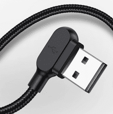 Mcdodo MCDODO GUMB HITRI KOT 90 ° LED MICRO USB KABEL 3M ČRNA CA-5773