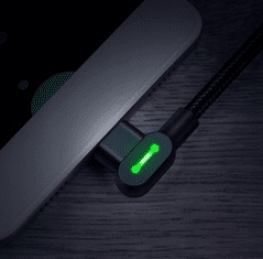 Mcdodo MCDODO GUMB HITRI KOTNI KABEL 90 ° LED USB TYPE-C 1.2M ČRNA CA-5281