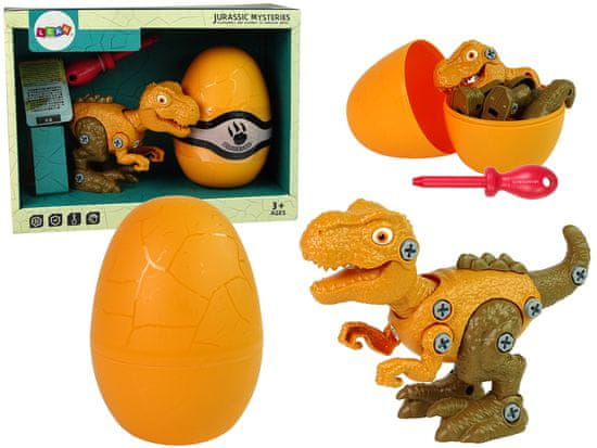 shumee Komplet dinozavrov Tyrannosaurus Rex z jajcem, DIY oranžni izvijač