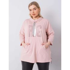 RELEVANCE Ženska bluza plus size ISELIN umazano roza barve RV-BZ-6387.41P_363460 Univerzalni