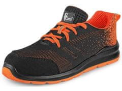 CXS Nizki delovni čevlji CXS TEXLINE CRES S1, z jekleno kapico, črno-oranžni 