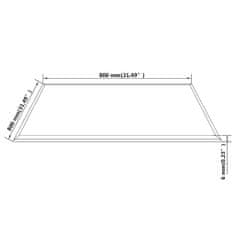 Vidaxl Površina za mizo iz kaljenega stekla kvadratne oblike 800x800mm