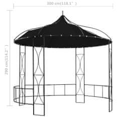 Vidaxl Paviljon 300x290 cm antraciten okrogel