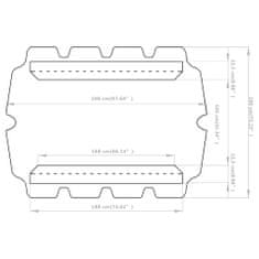 Vidaxl Streha za vrtno gugalnico modra 188/168x145/110 cm