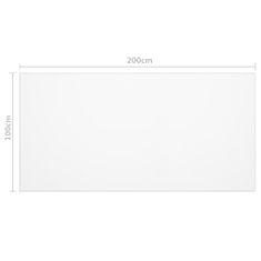 Vidaxl Zaščita za mizo prozorna 200x100 cm 2 mm PVC