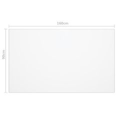 Vidaxl Zaščita za mizo mat 160x90 cm 2 mm PVC