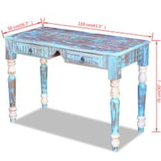 Vidaxl Pisalna miza iz trdnega predelanega lesa