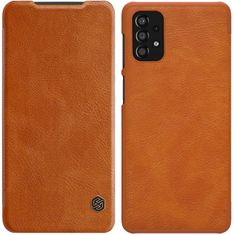 Nillkin qin case case za samsung galaxy a33 5g camera protector holster cover flip cover brown