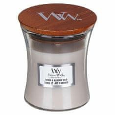 Woodwick Vaza za dišeče sveče mala Tonka & Mandljevo mleko 85 g