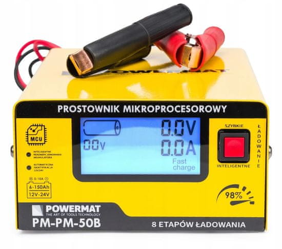 Powermat Procesoriziran polnilnik PM-PM-50B 10A 12V 24V