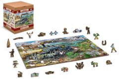 Wooden city Lesena sestavljanka Železnica 2 v 1, 505 kosov ECO