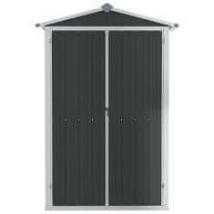 Greatstore Vrtna lopa antracitna 107,5x46x183 cm pocinkano jeklo