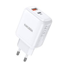 Kaku KSC-670 polnilnik USB-C 30W, USB QC + kabel USB-C / Lightning, bela