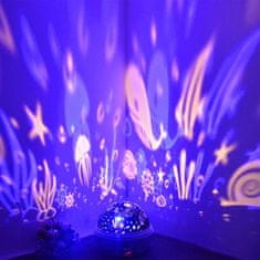 MG Bedside Lamp projektor nočnega neba, modro