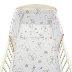 NEW BABY 3-delna posteljnina 100/135 cm Jelen sivo-rožnata
