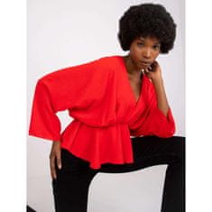 ITALY MODA Ženska bluza z izrezom RAQUELA rdeča DHJ-BZ-11979.67_383328 Univerzalni