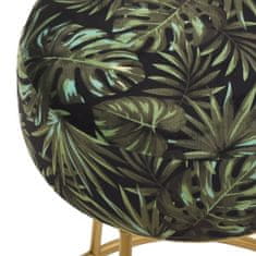 Greatstore Okrogel stolček, barvni, oblazinjen s tkanino
